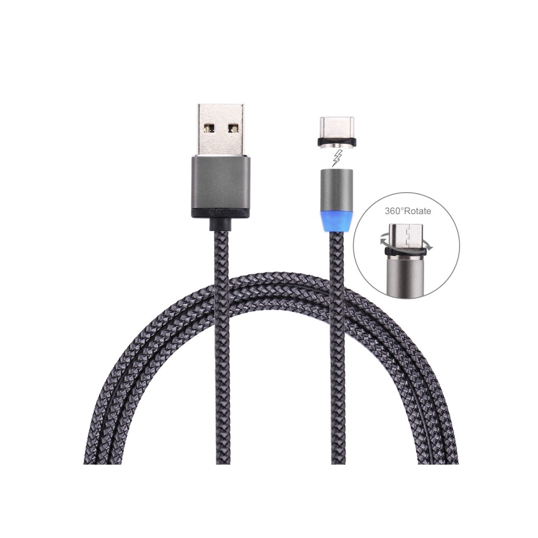 USB кабель Aspor Magnetic 360 Lightning, 1м/2.1A оптом