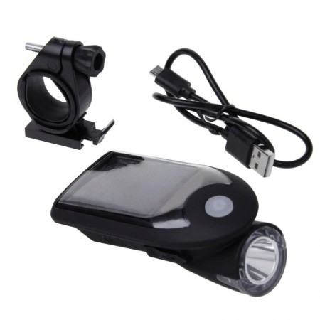 Велофара с солнечной батареей Solar Usb Bicycle Light FY-307
