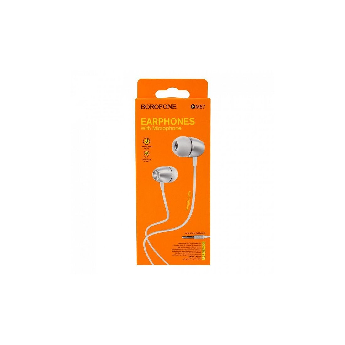 Вакуумные наушники Borofone BM57 Platinum гарнитура для