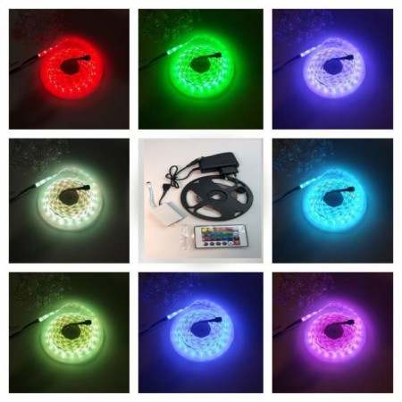 Светодиодная Лента LED 5м RGB с пультом и блоком питания оптом