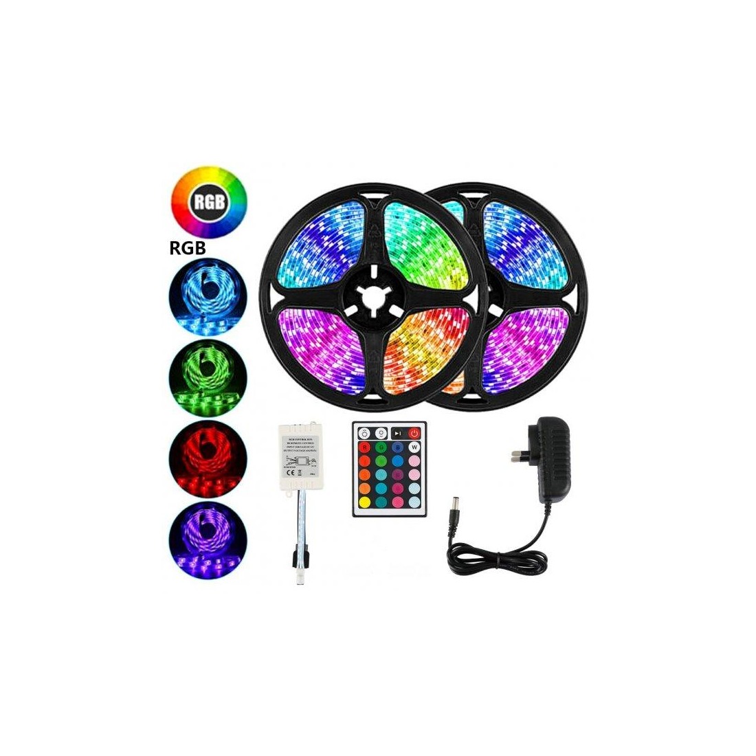 Светодиодная Лента LED 5м RGB с пультом и блоком питания оптом