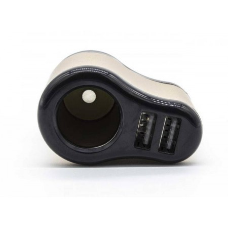 Автомобильное зарядное устройство 12V 2 USB 3в1 АЗУ с