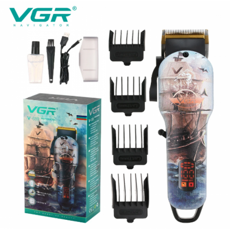 Машинка для стрижки волос VGR V-689 с дисплеем оптом