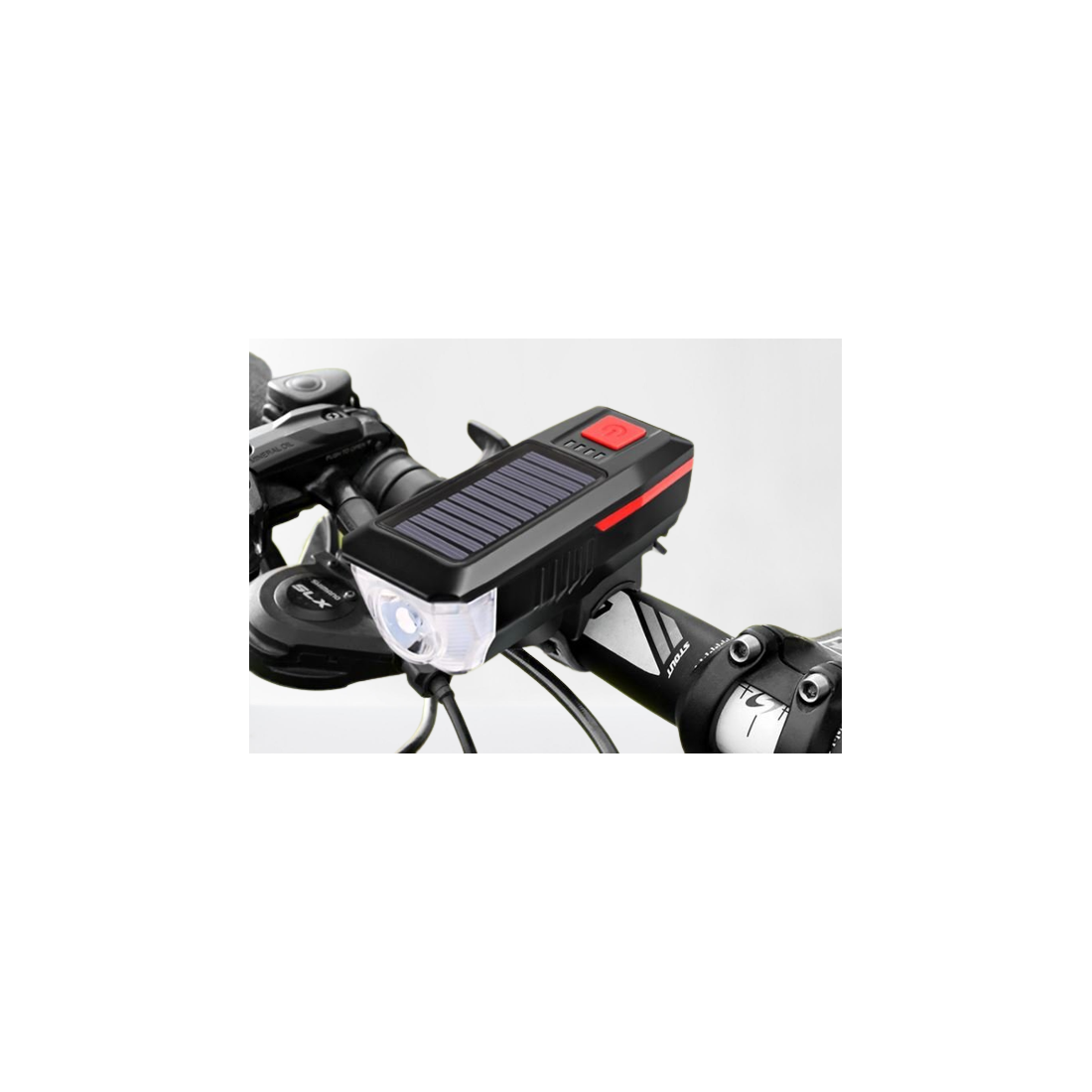 Фонарик велосипедный BG-LY-17 USB на солнечной батарее с