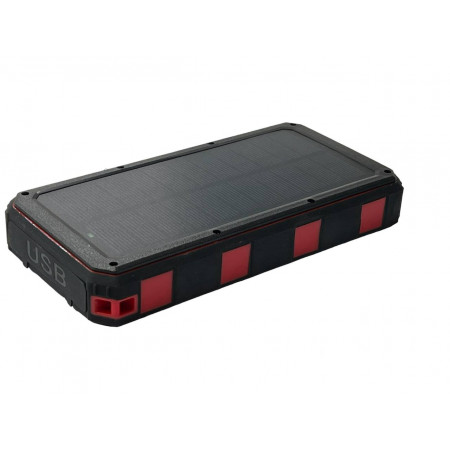 Внешний аккумулятор Power Bank 20000 mAh на солнечной батарее с