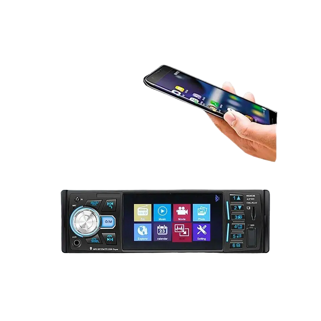 Автомагнитола 1DIN 4026 4.1 inch+ (Bluetooth) | Автомобильная
