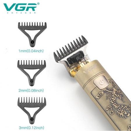 Профессиональная машинка для стрижки волос и бороды VGR V-076