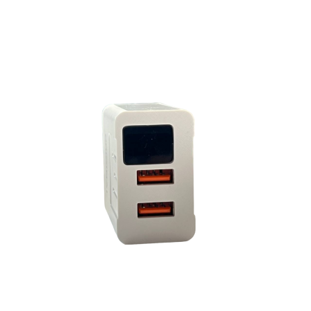 Зарядное устройство адаптер 220В CX QC03 5740 с 2 USB и LED