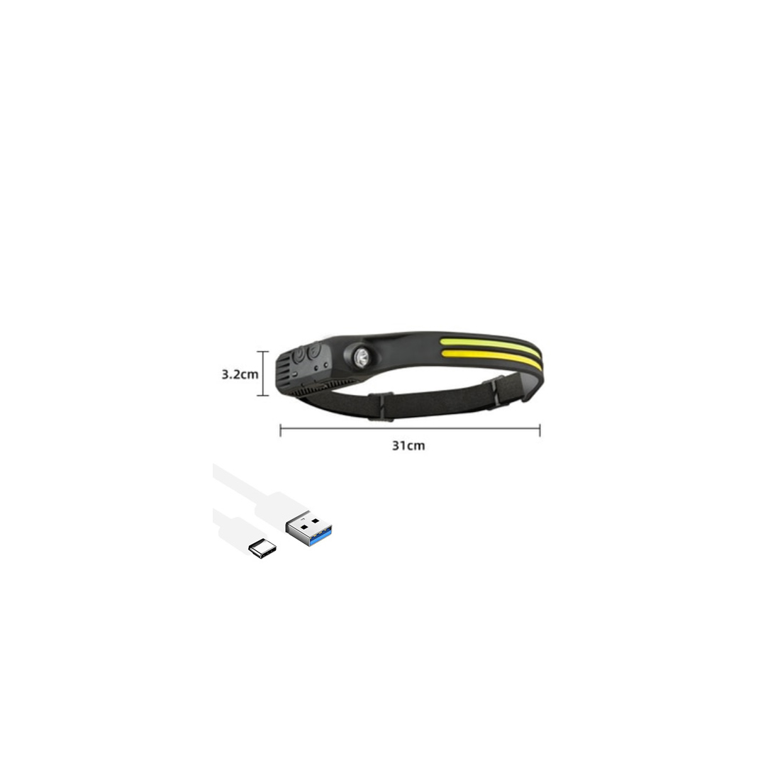 Налобный фонарь BL-W689-2 LM+2COB оптом
