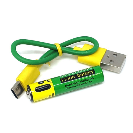 акумулятор AAA-mini-1.5 v 800-Mah з TYPE-_C зарядкою цена за